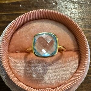 Sky Blue Topaz ring in sterling silver